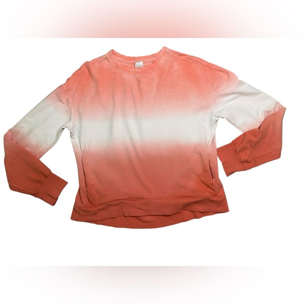 All In Motion Pink and White Ombre Crewneck Sweatshirt - Picture 2 of 7